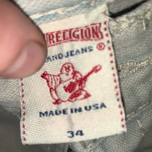 True religion new deadstock light distressed jeans size 34 og truies super rare - Picture 2 of 8